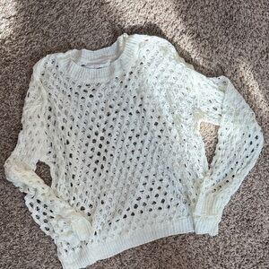 Crochet Tops for Women Long Sleeve Beach Swimsuit Coverup